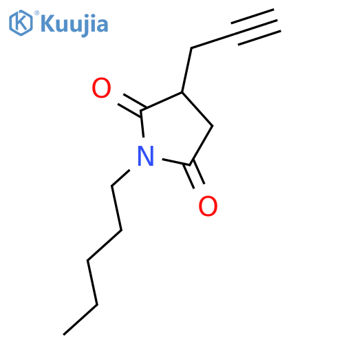 2,5-Pyrrolidinedione, 1-pentyl-3-(2-propynyl)- structure