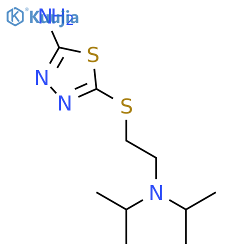 1,3,4-Thiadiazol-2-amine, 5-[[2-[bis(1-methylethyl)amino]ethyl]thio]- structure