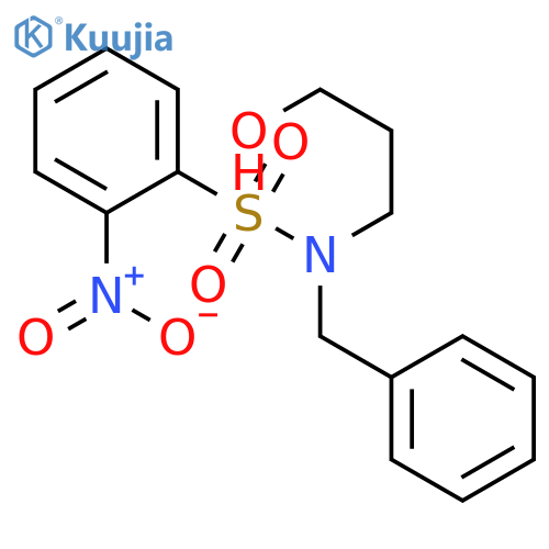 Benzenesulfonamide, N-(3-hydroxypropyl)-2-nitro-N-(phenylmethyl)- structure