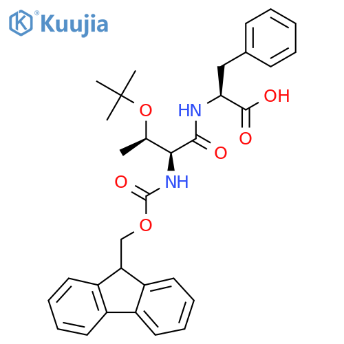 (N-Fmoc-O-tert-butyl-L-threoninyl)-L-phenylalanine structure