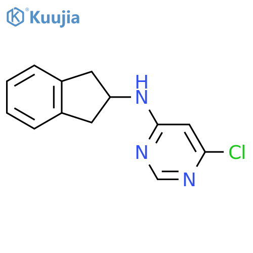 6-chloro-N-(2,3-dihydro-1H-inden-2-yl)pyrimidin-4-amine structure
