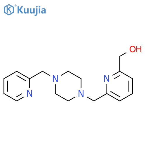 2-Pyridinemethanol, 6-[[4-(2-pyridinylmethyl)-1-piperazinyl]methyl]- structure