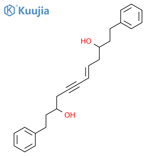 5-Dodecen-7-yne-3,10-diol, 1,12-diphenyl-, (E)- structure