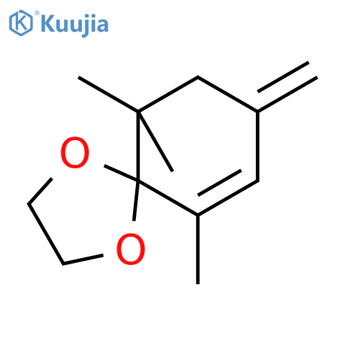 1,4-Dioxaspiro[4.5]dec-6-ene, 6,10,10-trimethyl-8-methylene- structure