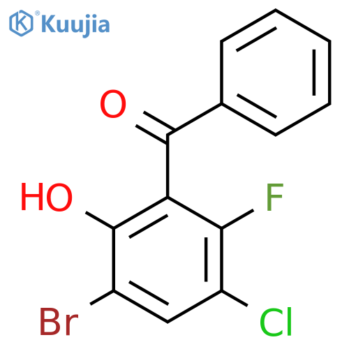 2-benzoyl-6-bromo-4-chloro-3-fluorophenol structure