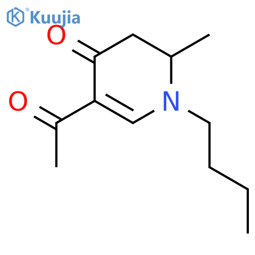 4(1H)-PYRIDINONE, 5-ACETYL-1-BUTYL-2,3-DIHYDRO-2-METHYL- structure