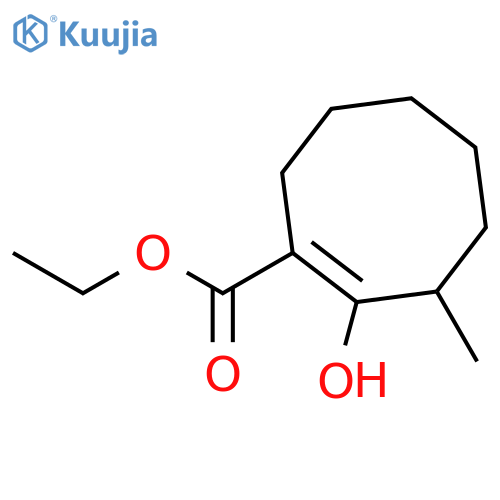 1-Cyclooctene-1-carboxylic acid, 2-hydroxy-3-methyl-, ethyl ester structure