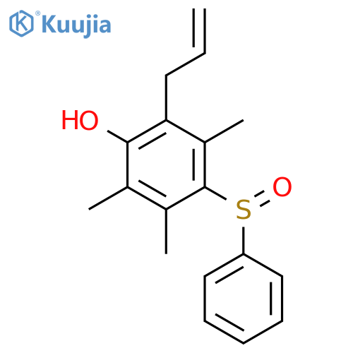 Phenol, 2,3,5-trimethyl-4-(phenylsulfinyl)-6-(2-propenyl)- structure