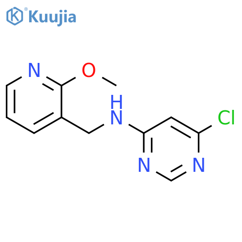 6-chloro-N-((2-methoxypyridin-3-yl)methyl)pyrimidin-4-amine structure