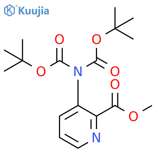 Methyl 3-[bis[(1,1-dimethylethoxy)carbonyl]amino]-2-pyridinecarboxylate structure