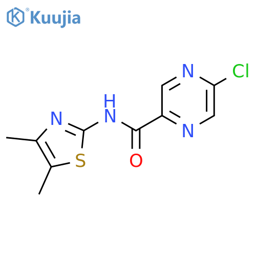 5-chloro-N-(dimethyl-1,3-thiazol-2-yl)pyrazine-2-carboxamide structure