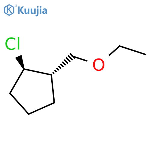 Cyclopentane, 1-chloro-2-(ethoxymethyl)-, trans- structure