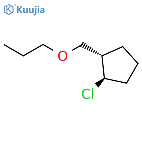 Cyclopentane, 1-chloro-2-(propoxymethyl)-, trans- structure