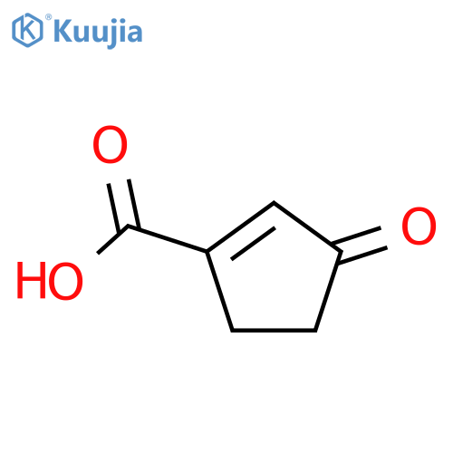 3-Oxocyclopent-1-enecarboxylic acid structure