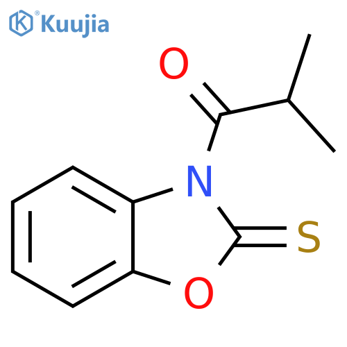 2(3H)-Benzoxazolethione, 3-(2-methyl-1-oxopropyl)- structure