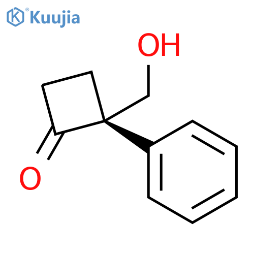 Cyclobutanone, 2-(hydroxymethyl)-2-phenyl-, (S)- structure