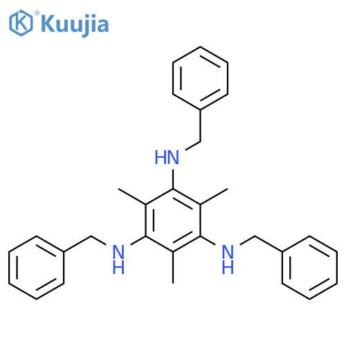 1,3,5-Benzenetriamine, 2,4,6-trimethyl-N,N',N''-tris(phenylmethyl)- structure