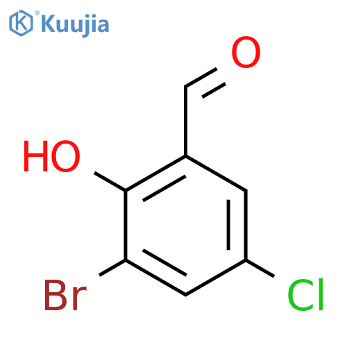 3-Bromo-5-chloro-2-hydroxybenzaldehyde structure