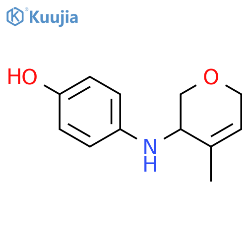Phenol, 4-[(3,6-dihydro-4-methyl-2H-pyran-3-yl)amino]- structure