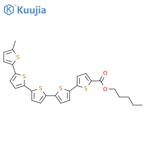 5''''-Methyl-2,2':5',2'':5'',2''':5''',2''''-quinquethiophene-5-carboxylic acid; Pentyl ester structure