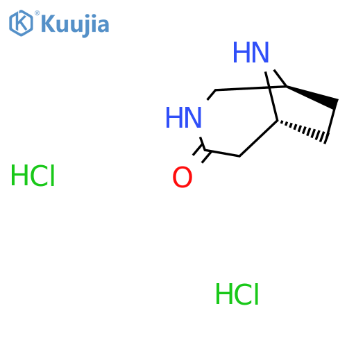 Rac-(1S,6R)-3,9-diazabicyclo[4.2.1]nonan-4-one dihydrochloride structure
