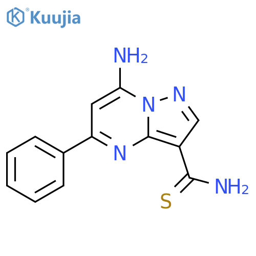 7-Amino-5-phenylpyrazolo[1,5-a]pyrimidine-3-thiocarboxamide structure