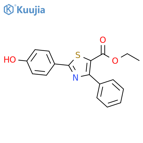 Ethyl 2-(4-hydroxyphenyl)-4-phenylthiazole-5-carboxylate structure