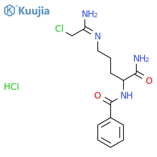 N-[1-(Aminocarbonyl)-4-[(2-chloro-1-iminoethyl)amino]butyl]-benzamide hydrochloride structure