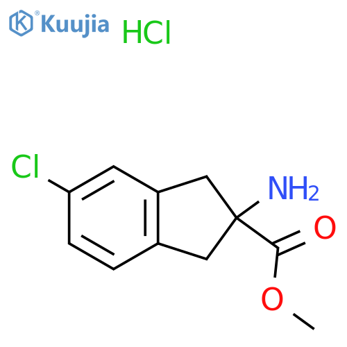 2-Amino-5-chloro-indan-2-carboxylic acid methyl ester hydrochloride structure