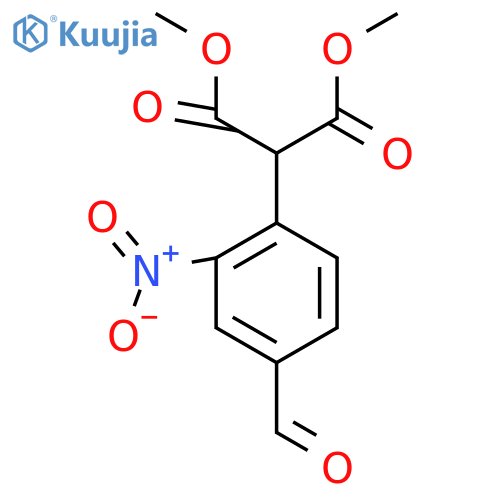 2-(4-Formyl-2-nitro-phenyl)-malonic acid dimethyl ester structure