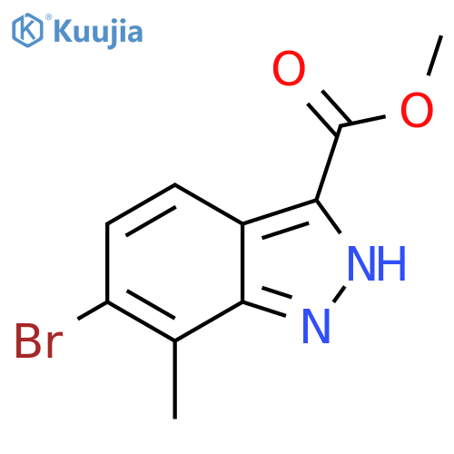 6-Bromo-7-methyl-1H-indazole-3-carboxylic acid methyl ester structure