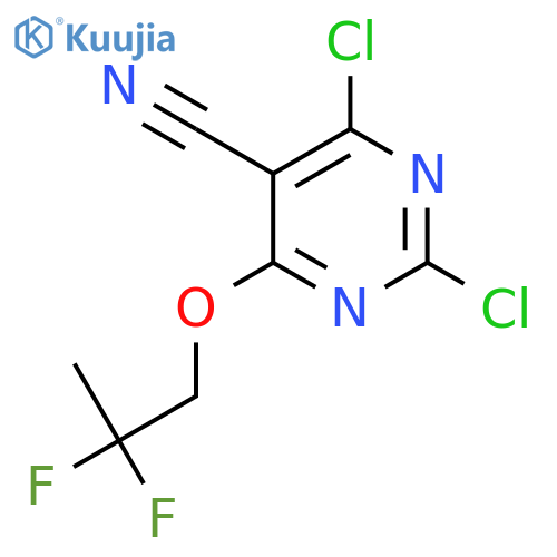 2,4-Dichloro-6-(2,2-difluoro-propoxy)-pyrimidine-5-carbonitrile structure