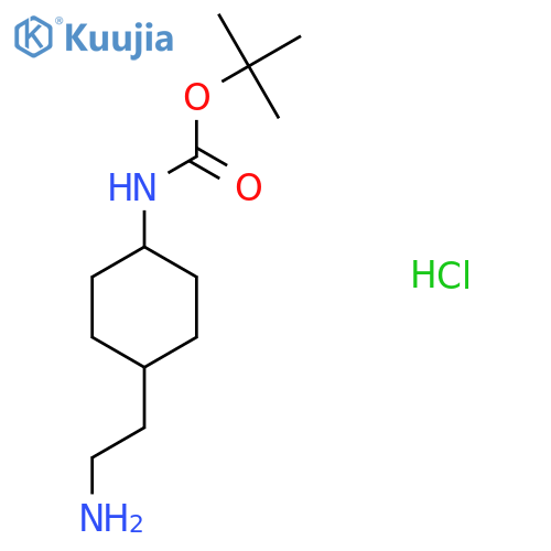 4-(2-Amino-Ethyl)-Cyclohexyl-Carbamic Acid Tert-Butyl Ester Hydrochloride structure