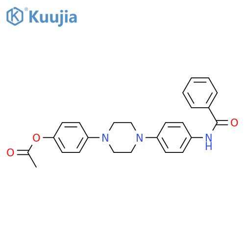 Acetic acid 4-[4-(4-benzoylamino-phenyl)-piperazin-1-yl]-phenyl ester structure