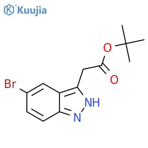 (5-Bromo-1H-indazol-3-yl)-acetic acid tert-butyl ester structure