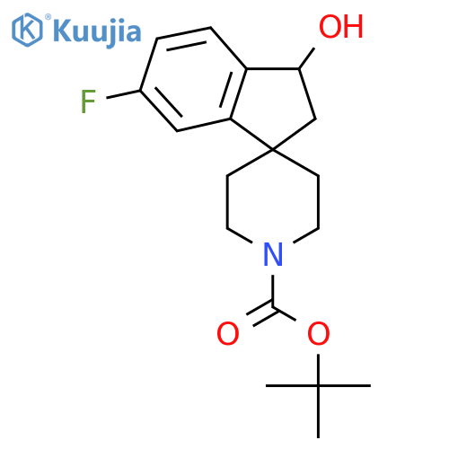 Tert-Butyl 3-hydroxy-6-fluoro-2,3-dihydrospiro[indene-1,4'-piperidine]-1'-carboxylate structure