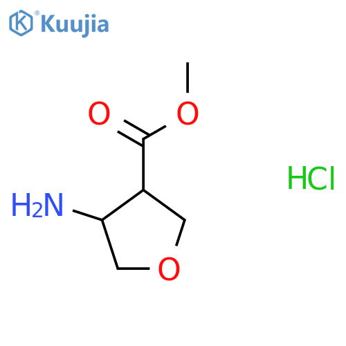 4-Amino-tetrahydro-furan-3-carboxylic acid methyl ester hydrochloride structure