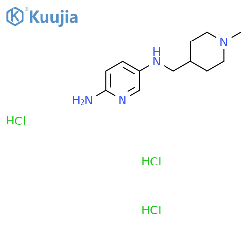N5-(1-Methyl-piperidin-4-ylmethyl)-pyridine-2,5-diamine trihydrochloride structure