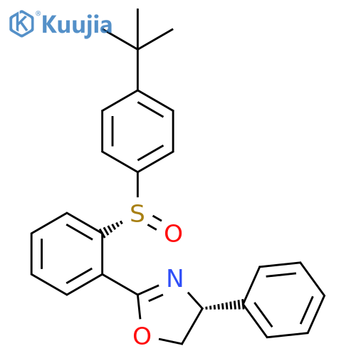 (R)-2-(2-((S)-(4-(tert-Butyl)phenyl)sulfinyl)phenyl)-4-phenyl-4,5-dihydrooxazole structure
