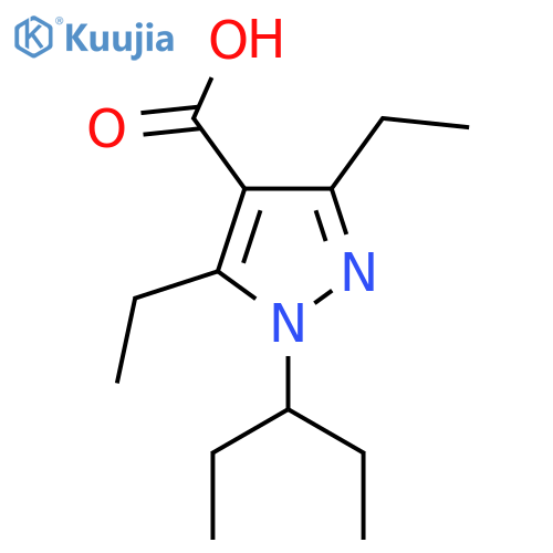 3,5-diethyl-1-(pentan-3-yl)-1H-pyrazole-4-carboxylic acid structure