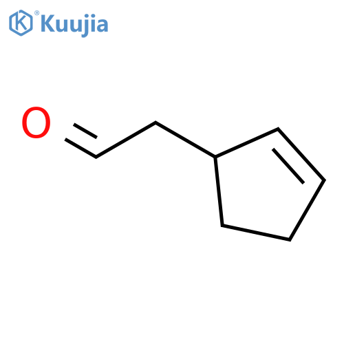 2-Cyclopentene-1-acetaldehyde structure
