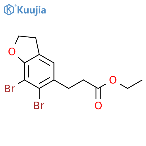 Ethyl 3-(6,7-dibromo-2,3-dihydro-1-benzofuran-5-YL)propanoate structure