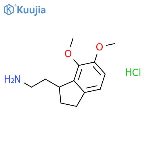 1H-Indene-1-ethanamine, 2,3-dihydro-6,7-dimethoxy-, hydrochloride structure