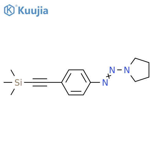 Pyrrolidine, 1-[2-[4-[2-(trimethylsilyl)ethynyl]phenyl]diazenyl]- structure