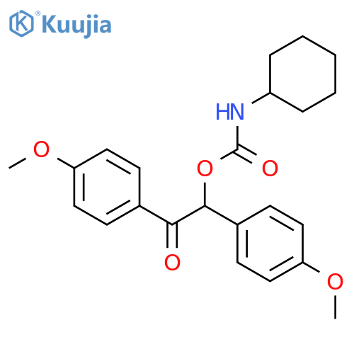 1,2-Bis(4-methoxyphenyl)-2-oxoethyl Cyclohexylcarbamate structure