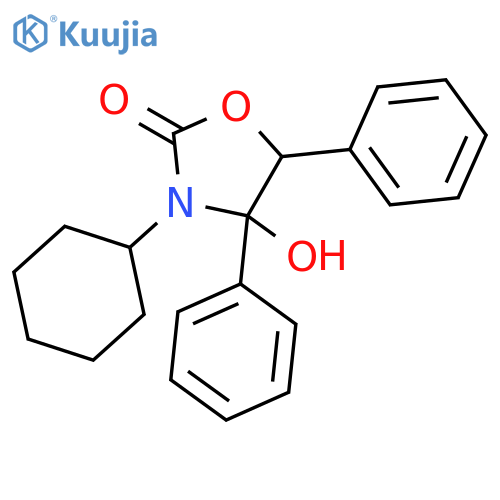 2-Oxazolidinone, 3-cyclohexyl-4-hydroxy-4,5-diphenyl- structure
