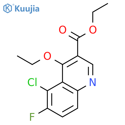 3-Quinolinecarboxylic acid, 5-chloro-4-ethoxy-6-fluoro-, ethyl ester structure