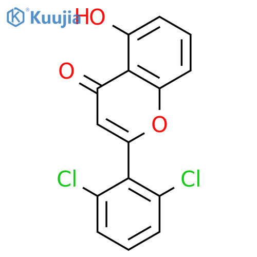 4H-1-Benzopyran-4-one, 2-(2,6-dichlorophenyl)-5-hydroxy- structure