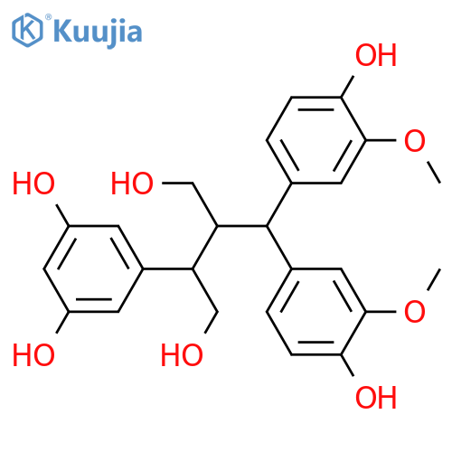 5-[3-Hydroxy-2-[(4-hydroxy-3-methoxyphenyl)methyl]-1-(hydroxymethyl)-2-(4-hydroxyphenyl)propyl]-1,3-benzenediol; (7R*,7'R*,8S*)-form, 3''-Methoxy structure