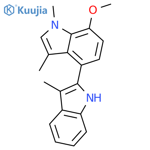 2,4'-Bi-1H-indole, 7'-methoxy-1',3,3'-trimethyl- structure